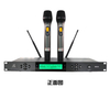 Lihui Audio 100X2 FM UHF High Frequency Full-digital Signal Transmission Detachable Battery Pack Wireless Microphone for Stage