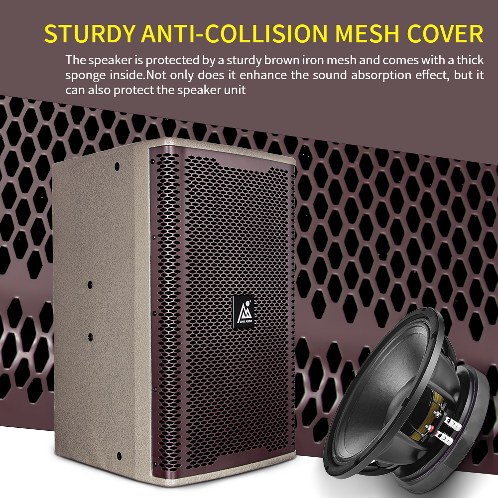 12inch 1000w Full Range Floor Mental Iron Mesh Stage Speakers Passive Line Array Speakers