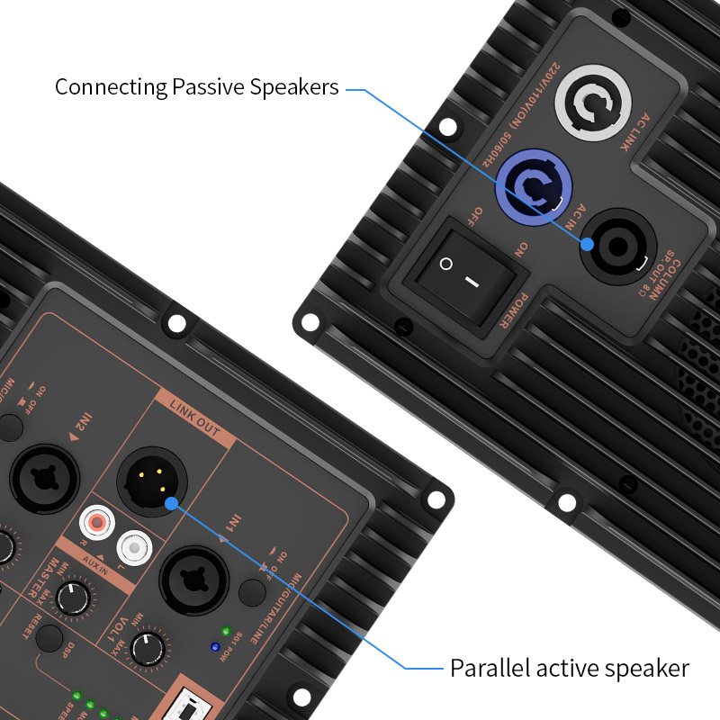 MD1200C Professional Subwoofer line array speaker Stereo Audio Circuit Digital Power Dsp Board Amplifier For Outdoor Mobile bluetooth