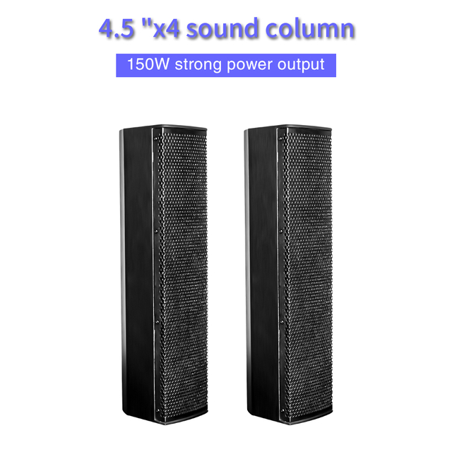 4.5inch*4 Passive 800w Full Frequency Mental Iron Mesh Stage Speakers for Nightclubs Sound Rental Show 