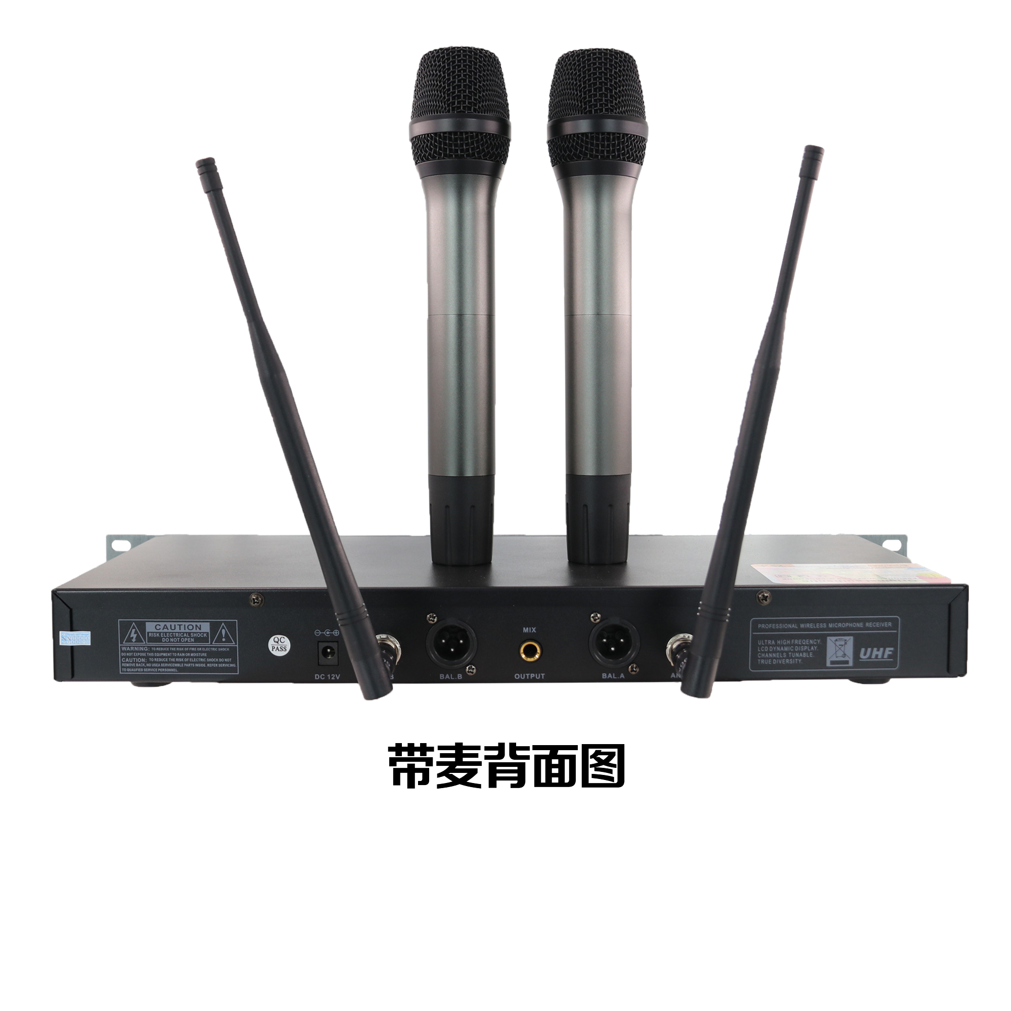 UHF High-frequency Charging Infrared Stylish Wireless Light-weight Low profile design Handheld Wireless Microphone