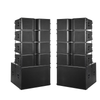  Black 18 Inch Subwoofer Double 12 Inch Hanging Mounting Elegant And Charming Appearance Durable ABS Material line Array Speakers for Touring Performance