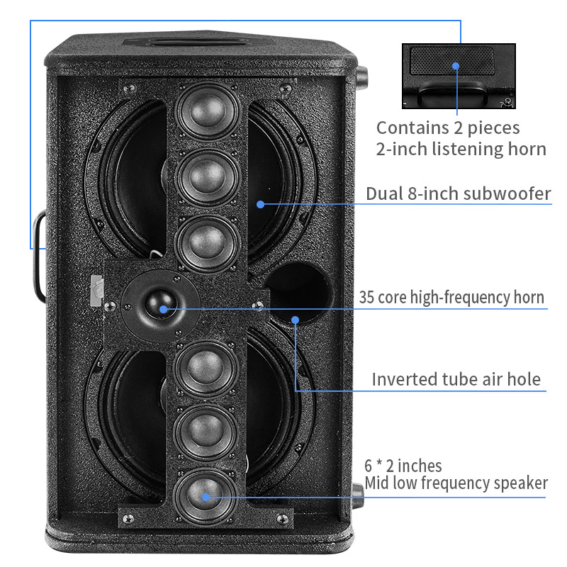 TT8 Speaker Professional Audio Music Audio Equipment Karaoke System Club Party Speaker Box