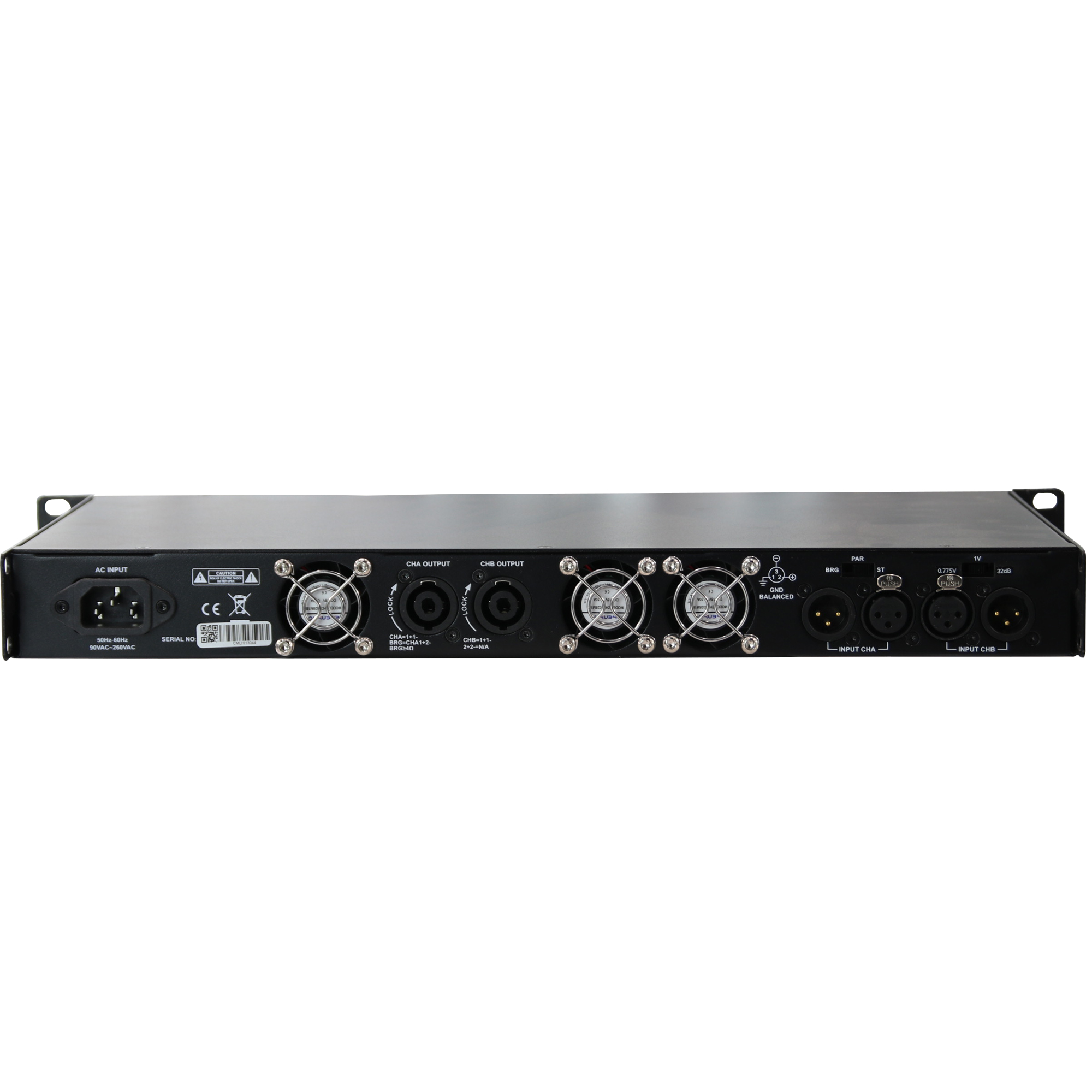 1000w Class D 2Ch Stable Performance Audio Amplifier 483X300X45mm Black Panel Lightweight Professional Post Power Sound Amplifier for Conference 