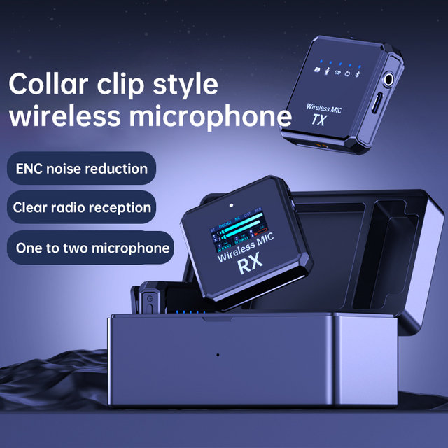 Enc Noise Reduction 15 Hour Battery Life Light-weight Well-hidden Portable Wireless Microphone