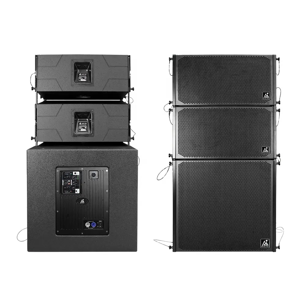 Single 10 Linear Array Speakers and 18 Subwoofer Active PA Speaker System for Church Outdoor Events